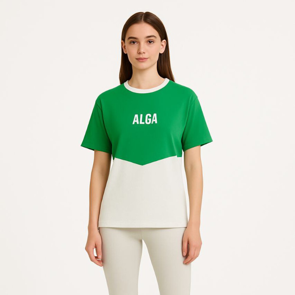 Футболка зелёно-белая ALGA — изображение 3