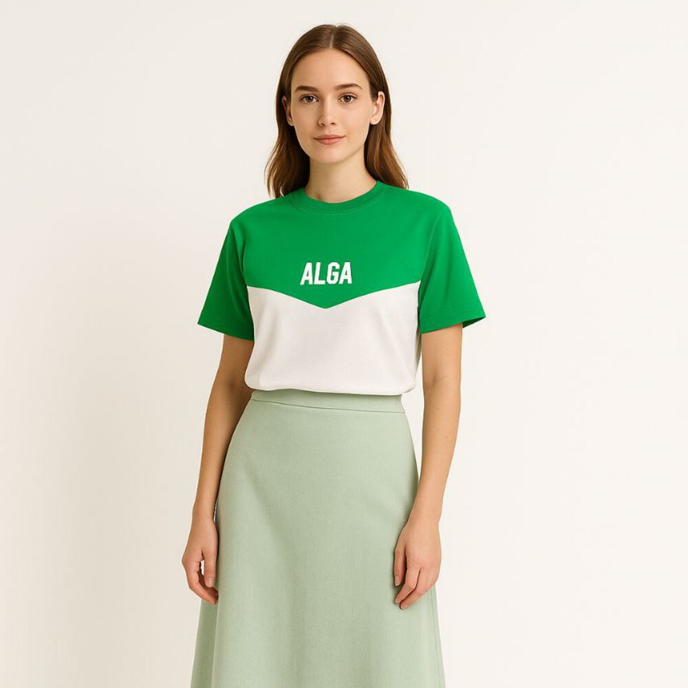 Футболка зелёно-белая ALGA — изображение 2