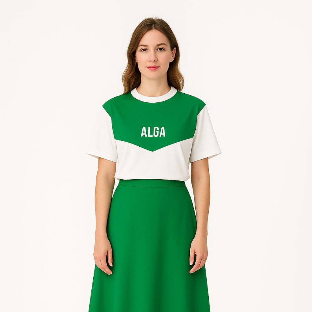 Футболка зелёно-белая ALGA — изображение 4