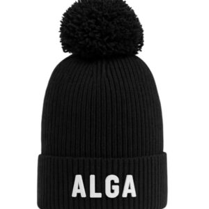 Шапка ALGA чёрная с пампоном